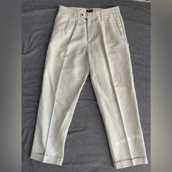 Savane Men's‎ Pants Size 36x28 Biege 100% Cotton Khaki Slacks - Picture 2 of 8